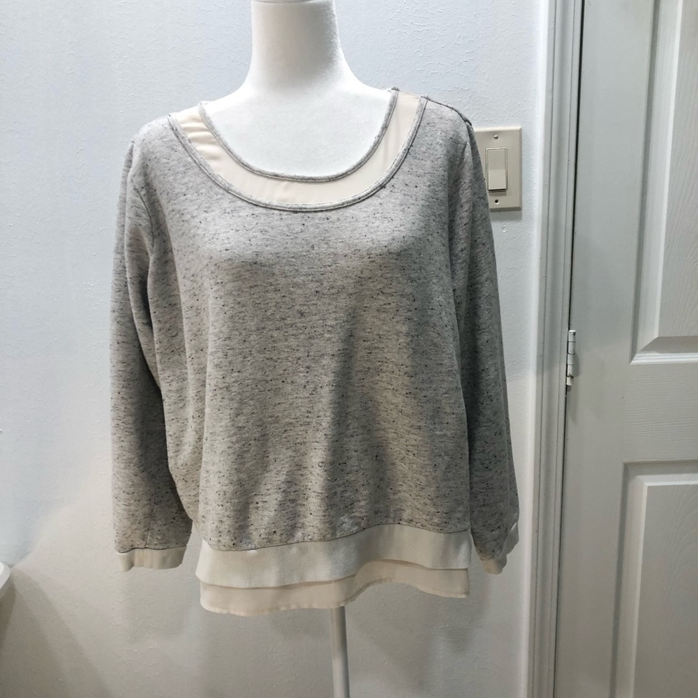 Lane Bryant gray sweater blouse